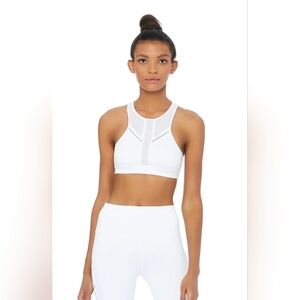 28. Alo Yoga Half Moon Spirits Bra – White/Cream – Size Medium